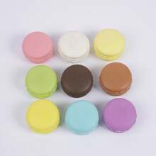 1pc Macaron Cake Squishy Toy, PU Material, Quick Rebound Macaron Squeeze Toy, Stress Relief Squeeze Toy, Birthday/Holiday Gift - Multicolor - View 8