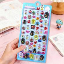Kawaii Japanese Daruma Lucky Cat Drop 3D Relief Sticker For Scrapbooking DIY Phoe Case Decor Sticker School Stationery Supplies - 黑色 - 查看 10