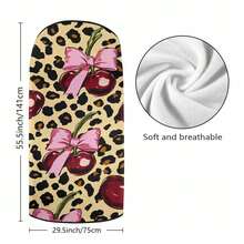 Universal Car Seat Cover | Leopard Cherry Bow Design,  Vehicle Seat Covers, Deformation-Resistant Polyester Fabric, Fits Sedans, SUVs, MPVs, All-Season Use, Quick To Install, Machine Washable - Kiểu 1 - Xem 3