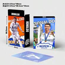 Set di 92 adesivi e cartoline fotografiche ad alta definizione a tema C Ronaldo, cartoline fotografiche LOMO da collezione della stella del calcio, merchandising di supporto per i fan, adatto per i molteplici look classici delle partite di C Ronaldo, carta patinata ad alta definizione senza filigrana, adesivi impermeabili e resistenti ai graffi senza residui, adatto per la collezione di album di cartoline, decorazione di planner, custodie per telefoni, bagagli, adesivi per borracce, regali di compleanno e festività, oggetti da collezione commemorativi per i fan - Pezzo unico - Visualizzare 4