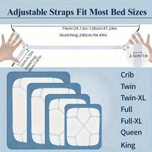 2个装可调节床单毯子固定夹，桌布沙发套床单夹，帐篷金属床单夹，三角形弹性床垫套头固定夹 - B-黑色 - 查看 5