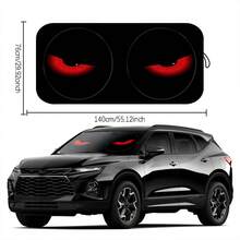 Easypie Selection 1pc High Quality Sunshade Windshield - Fashionable Blue Eye/Crack Eye Design Car/RV Sun Visor, UV Protection Anti-Frost - 150*70cm - View 5