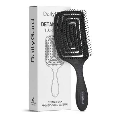 Peine de corona alta esponjoso, cepillo de cabello de dientes anchos y hueco para masaje