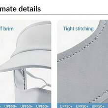Summer Brim Neck Protection All-In-One Sun Protection Face Mask For Women, Breathable Ice Silk UV Protection Sunshade Face Cover - Sunscreen Face Mask - View 3