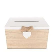BLANK Wedding Card Post Box | DIY Wooden Memory Gift Box Card Holder Craft Own - 1PC - View 1