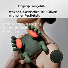 2000mAh USB充电式肩颈按摩器，专业揉捏按摩器，适用于颈部、背部、肩部、腿部，适合家庭和办公室使用。 - 彩色 - 查看 8
