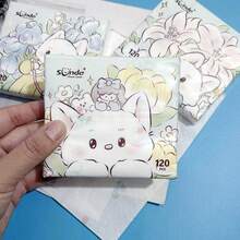 Printed Tissue Paper, Portable Student Facial Tissue Paper, Colorful Napkins That Can Be Used Wet - Multicolor - View 3