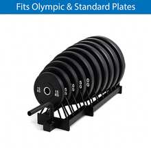 RAVIAN Weight Plate Rack With Wheels, Heavy-Duty Steel Horizontal Storage Cart For Bumper & Tri-Grip Plates, Portable Home Gym Organizer - A - View 6