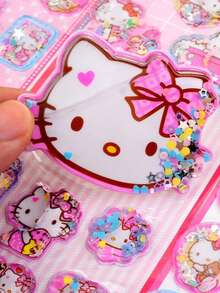 Cute, Fresh, Sweet, Natural August Cinnamon Dog Pink & Red Family New 3D Crystal Phone Case Sticker, Cartoon Micro Landscape Sticker, Hand-Painted Sticker, No Cutting Required, School Supplies Back To School Season - Multicolor - View 2