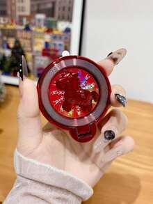 1pc New Rotating & Foldable Fashion Phone Case Stand, "Get Rich Soon" Design - Multicolor - View 6