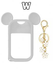 1个花朵钥匙扣免洗洗手液喷雾瓶套，1盎司（30毫升）2026字母花朵珍珠包包挂饰喷雾瓶吊坠，以及硅胶米老鼠耳朵造型喷雾瓶防摔防撞保护套，珍珠手链设计，方便旅行携带，可挂在包包、钥匙或儿童背包上，耐磨、防水、可水洗、可重复使用。 - 彩色 - 查看 35