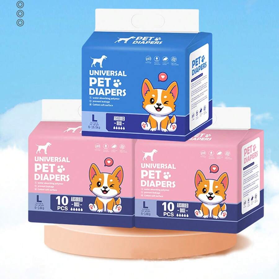 Dog Diapers, Pet Diapers, Absorbent Pet Menstrual Pants, Breathable Disposable Dog Underwear, Dedicated Pee Pads - Multicolor - View 1