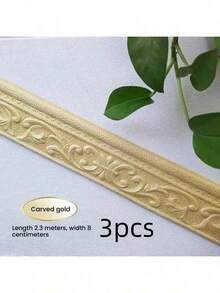 1/2卷自粘柔性泡沫装饰条，约230x8厘米/90.55x3.15英寸壁纸边框3D剥离粘贴墙面装饰条踢脚线门框，酒店家居DIY装饰（适用于光滑、清洁的墙面，移除后墙面残留胶渍属正常现象，不会像图片所示那样凸起） - 彩色 - 查看 20