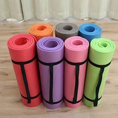 1条瑜伽垫弹力绑带，弹性瑜伽垫固定带，防滑便携瑜伽配件，适用于瑜伽垫，带背包肩带，时尚设计，安全固定机制，适用于引体向上、拉伸等运动 - 兼容所有厚度的瑜伽垫，健身配件，瑜伽装备，运动配件，普拉提器材，健身房用品，室内运动，男女通用