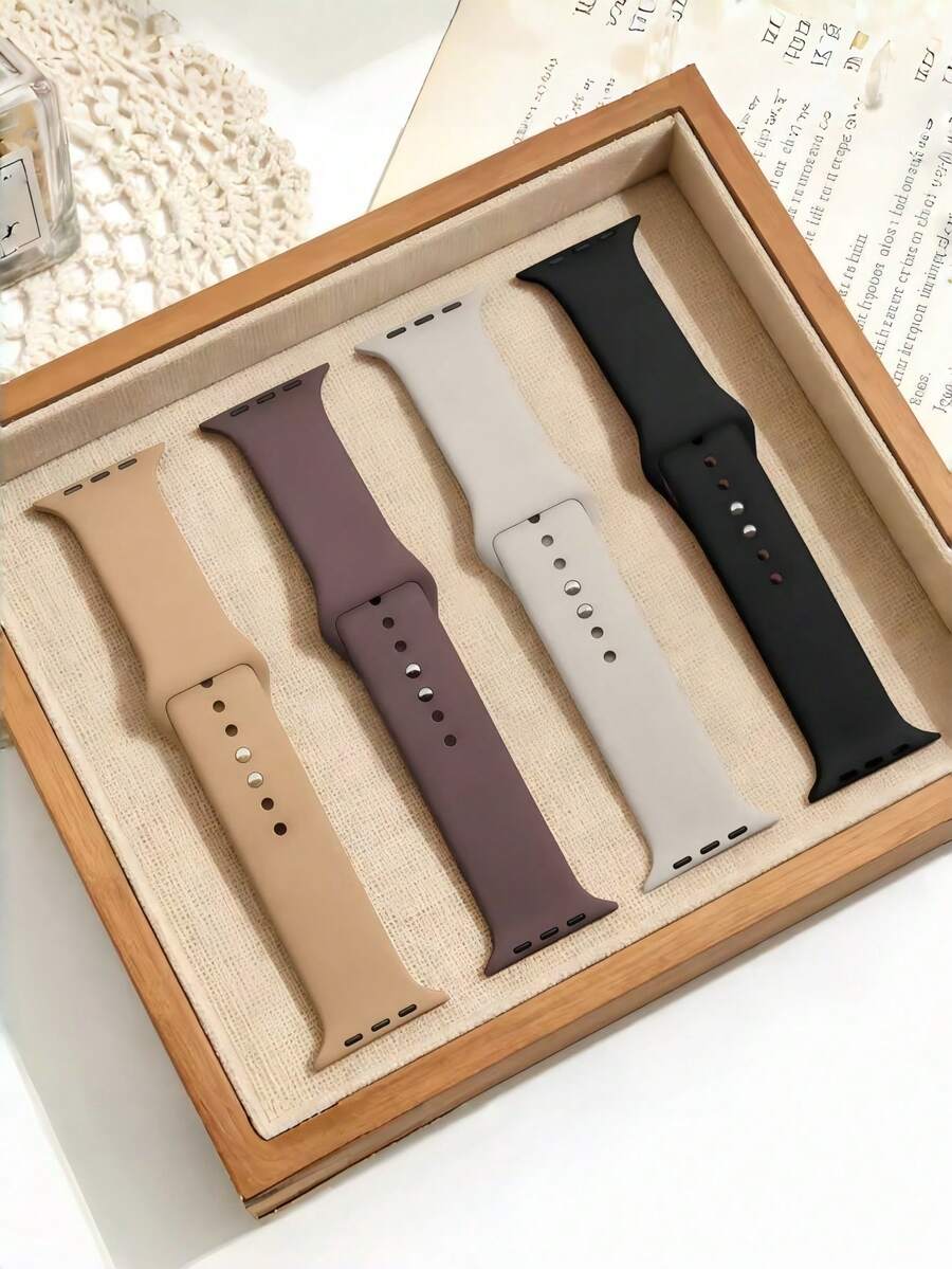 4条透气表带，兼容 38/40/41/42/44/45/46/49mm Series 11/10/9/8/7/6/SE/SE2/SE3/Ultra 2/Ultra 3 - 健身必备，送给亲人的贴心礼物