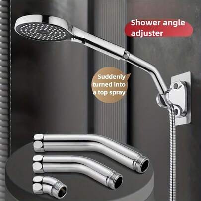 135 Degree Adjustable Plastic Shower Head Holder, Handheld Shower Head Angle Adjuster