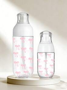 1pc 50/100/150ml Refillable Travel Bottle With Bow Pattern, Suitable For Cosmetics, Shampoo, Body Wash, Conditioner, Makeup Remover, Facial Mist, Plant Mister, Hair Styling, Cleaning, Moisturizing - Multicolor - View 2