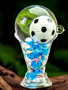 1pc World Cup Champion Trophy Liquid Acrylic Keychain, Multifunctional Pendant, Football Fan Collectible - Keychain - View 6