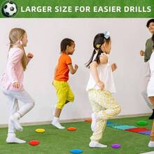 9 Inch Colored Poly Spot Marker 12 Pcs, Non - Slip Rubber Agility Markers Flat Field Cones Floor, Basketball Training Markers, Dance Practice And Drills With Flat Cones Points - TPE 4 Inch 12 Pcs - View 6