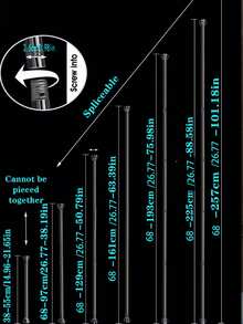 Barra de cortina ajustable con tensión de resorte, riel de cortina extensible de acero inoxidable, sin necesidad de perforación - D - Ver 15
