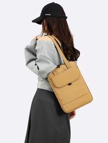 [LIGHT Minimalist Lightweight Commuter Tote Bag] 2026 New Men's Business Handbag, Water-Resistant Nylon Vertical Briefcase, Lightweight Laptop Bag For 13/14 Inches, Casual Shoulder And Crossbody Bag, Unisex Business Bag, College Campus Backpack - A - View 9