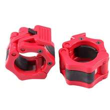 RAVIAN Heavy-Duty Barbell Collars & Clamps – Quick-Release 2-Inch Weight Clips, Non-Slip Locking Pair For Powerlifting, Strength Training & Home Gym - 紅色 - 查看 1