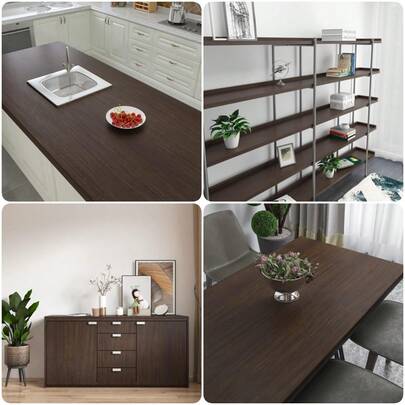 1卷中国风自粘木纹壁纸，易撕除，随机木纹图案设计，适用于卧室、橱柜、客厅、书桌、家具和门装饰，撕贴式壁纸，45厘米*500/300/100厘米