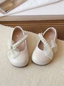 2026款婴儿鞋，秋/春季婴幼儿鞋，男童学步鞋，秋季小号皮鞋，软底男女童皮鞋 - 米色 - 查看 3