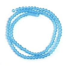 1pc Transparent Lake Blue Faceted Abacus Crystal Glass Beads, 3/4/6/8/10mm, Fashion Casual Versatile Jewelry Making DIY Spacer Beads For Multilayer Bracelet Necklace Pendant Decoration Accessories Wholesale - Lake Blue - View 8