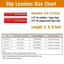 1pc Durable Braided Rope Leash,Slip Lead Dog Leash For Small Medium And Large Dogs Walking And Training Outdoor - Red - View 3