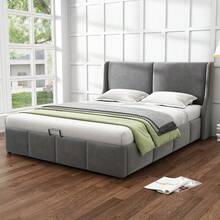 Bed Bases & Foundations - Gray + Velvet + 140cm*190cm - View 2