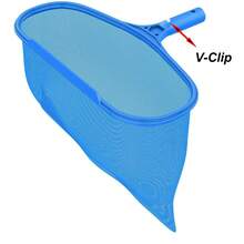 6pcs Swimming Pool Brush, Filter Net, Vacuum Cleaner, Mini Jet Vacuum, Telescopic Rod, Butterfly-Shaped Pool Clip Accessories - White - View 6