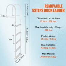 Boat Ladder - Abnehmbare 5-stufige - مشاهدة 7