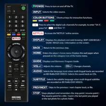 Control remoto universal de repuesto para TV Bravia Smart LCD LED HDTV RMT-TX100U - Negro - Ver 6