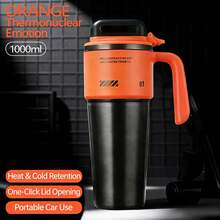 1000毫升真空保温水瓶，304不锈钢大容量直饮杯，便携式旅行杯 - 彩色 - 查看 8