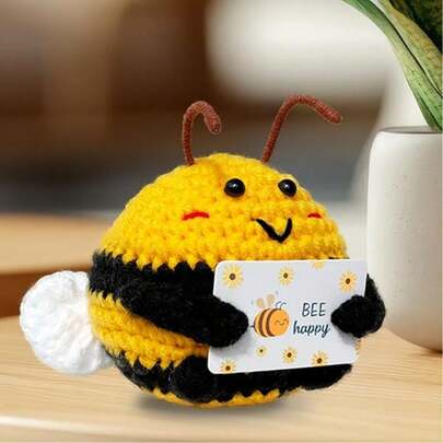 1pc Mini Bees Crochet Animals Back To School Birthday Gifts, Women, Daughters, Friends, Young Girls Hand Crochet Bees Christmas Gifts.
