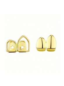 1 Set Hollow Smooth Personalized Combination Suit, Fashion Classic Men's Tooth Jewelry, Hip-Hop Music Festival, Daily Funny Stage Accessories - Multicolor - View 11