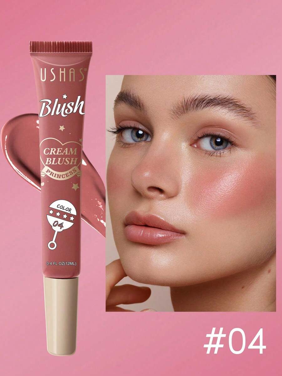 Ushas 4 Color Liquid Blush, Delicate And Smooth Texture, Long-Lasting Waterproof, Versatile And Brightening Lips, Eyes And Cheeks - #4 - View 1