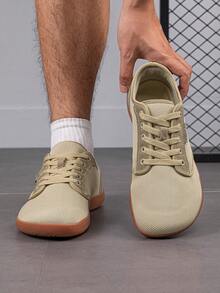 HOBIBEAR 男女款宽鞋头赤足鞋，简约透气舒适，适合越野跑和步行。 - 棕色 - 查看 3