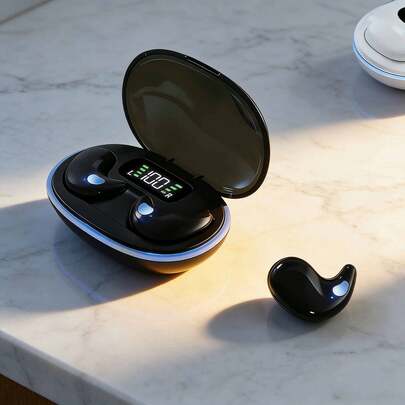 The New Sleep Wireless Bluetooth Earphones Mini Earphones TWS Stereo Earphones Are Suitable For All Smartphones