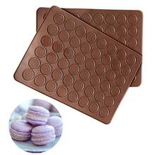 48-Cavity Silicone Macaron Baking Mat, Reusable Silicone Chocolate Muffin/Cookie Mold - Multicolor - View 1