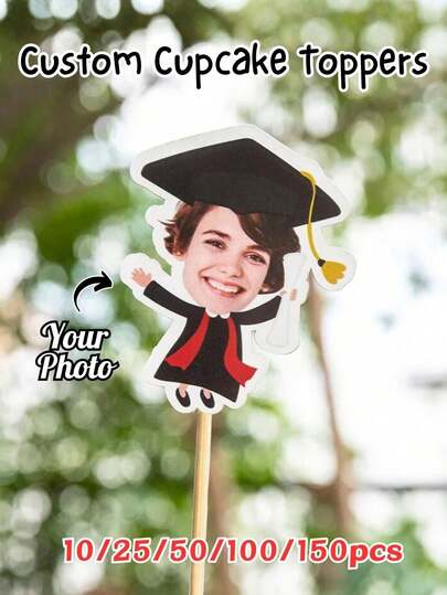 1/10/25/50/100/150 قطعة من طبقات الكب كيك الورقية المخصصة والمطبوعة، ديكورات حفلة عيد الميلاد، ديكورات كعكة مخصصة لمناسبات مميزة، مناسبة لعيد الميلاد والذكرى السنوية والزفاف وغيرها من المناسبات