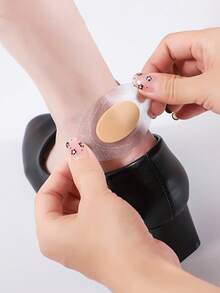 Heel Grips, Transparent Invisible Heel Pads, Foot Protection Cushions For High Heels, Unisex - Apricot - View 1