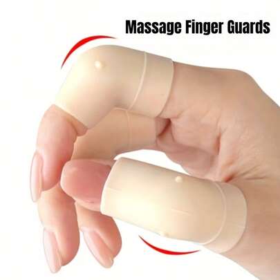 3pcs Silicone Finger Protectors, Foot Spa Massager Finger Sleeves, Finger Joint Protectors