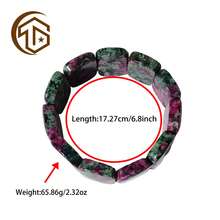 Zhenwei xina Un bracelet bohème en rubis zoisite vert, convenant pour un port quotidien des femmes ou comme cadeau, cadeau d'anniversaire, cadeau de Noël, cadeau de Pâques, cadeau de la Saint-Patrick - Vert 3 - Voir 3