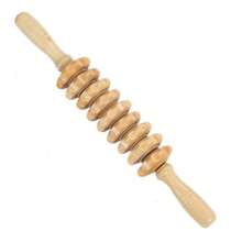 Wooden Massage Stick, 9/12 Wheel Massage Hammer Massager, Meridians Relax Neck, Waist, Thigh Acupoints Relieve Fatigue - A - View 8