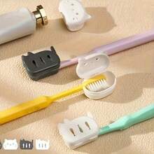 Cartoon Cute Toothbrush Case (2 /4 Pieces) - Portable Travel Toothbrush Box, Suitable For Both Home And Business Trips - 2 Random Colors - View 11