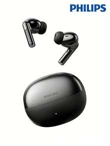 Philips TAT1120 TWS Bluetooth Earphones with ENC Noise Reduction HD Sound Running Sports Earbuds Half In-ear Headsets For Gaming Cycling Outdoor Long Battery Life Original PHILIPS Bluetooth Wireless Headphone - 黑色 - 查看 1