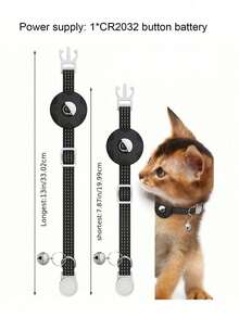 1 Stück IOS Haustier-Tracker Halsband, Echtzeit-Katzen-Ortungsgerät Halsband mit Glöckchen, verstellbares reflektierendes kleines Katzenhalsband, abnehmbarer Anti-Verlust-Katzenhalsriemen, Outdoor-Spaziergang Haustier-Ortungsgerät Halsband, süßes Katzen-Accessoire, Ausbruchsicheres Katzenhalsband, Alltagstragbares Haustier-Halsband - Verschiedenfarbig - Übersicht 5