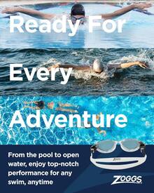 Premium Swimming Goggles Wide View & - Clear/Blue/Tint Blue - View 4